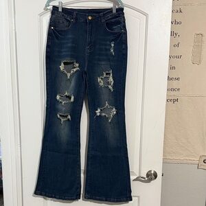 Distressed Blue Women's Jeans